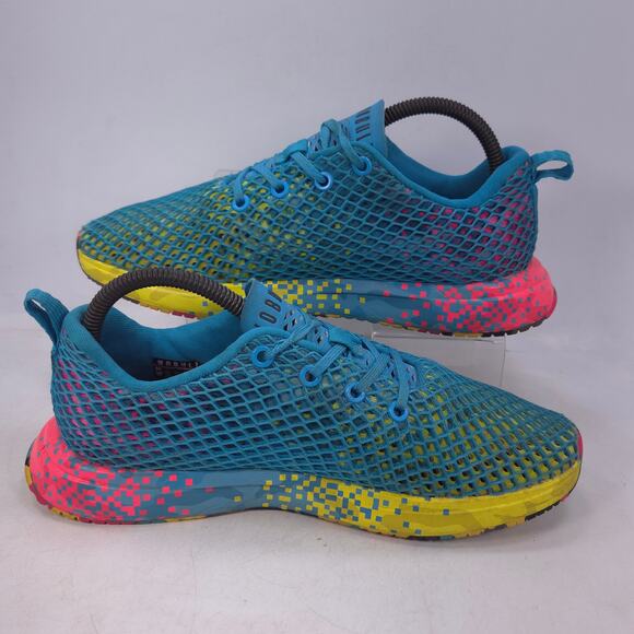 NOBULL Lace Up Athletic Sneaker Shoe Mens Size 7 Womens Size 8.5 Blue Pink - Picture 5 of 10